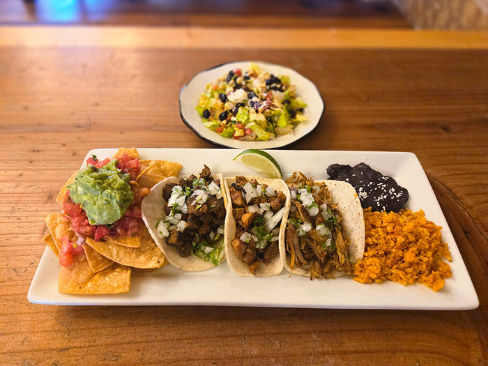 image of tacos and sides